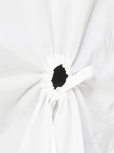 Y's Cut-out Cotton Shirt In White