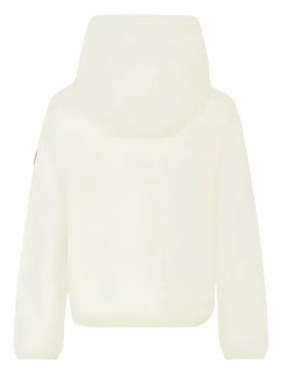 Save The Duck Hooded Zip-front Jacket In White