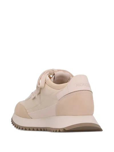 Moncler Pacey2 Suede And Nubuck Low-top Sneakers In Neutral