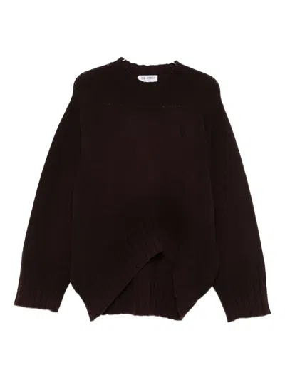 Attico Wool And Cashmere Sweater In Brown