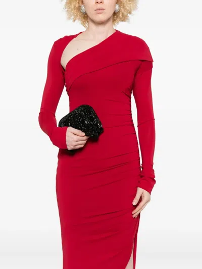 Benedetta Bruzziches Rhinestone And Satin Venus La Petite James Bond Pochette In Black