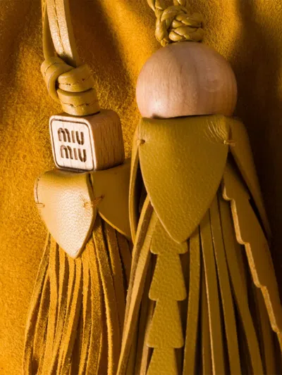 Miu Miu Suede Handbag With Tassels