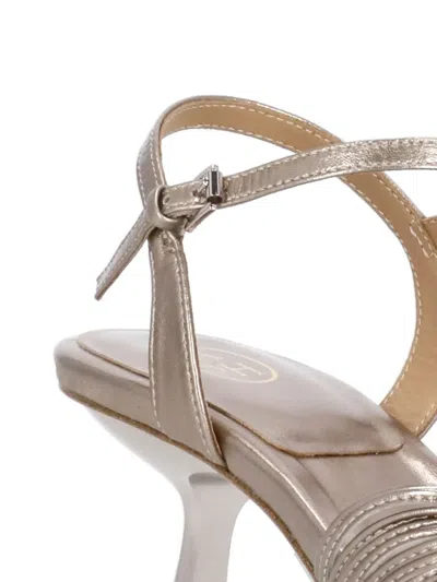 Ash 60mm Knotted Ankle-strap Sandals In Metallic