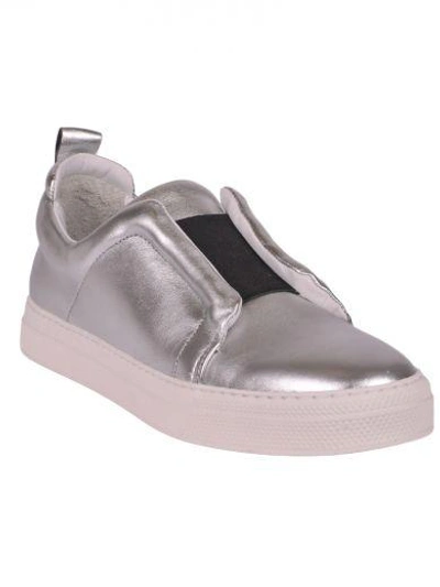 Shop Pierre Hardy Slider Slip-on Trainers In Argento