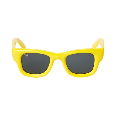 Pre-owned Ray Ban Ray-ban X A$ap Rocky Puffer Wayfarer Sunglasses 'yellow' | Men's Size Onesize