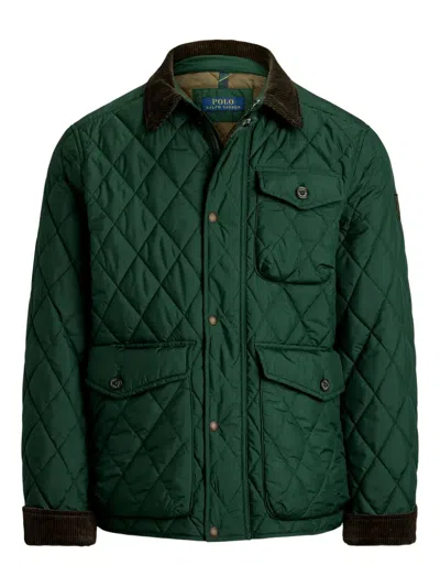Polo Ralph Lauren The Beaton Quilted Button-up Jacket In Green