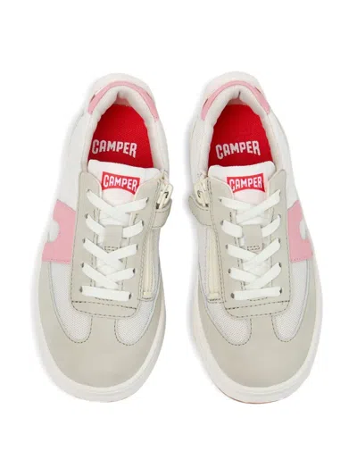 Camper Leather Panel Mesh Sneakers In Neutral