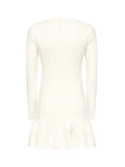 Pinko Mini Dress With Square Neckline In Neutral