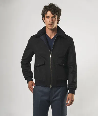 Larusmiani Aviator Jacket Transatlantic Jacket In Black