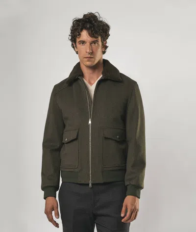 Larusmiani Aviator Jacket Transatlantic Jacket In Gray