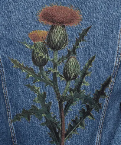 Lanvin Rabbit-patch Denim Jacket In Blue