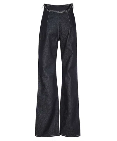 Gcds Wide-leg Jeans In Gray