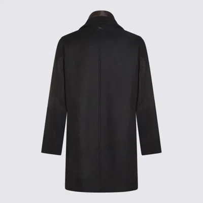 Herno Button-fastening Detachable-liner Coat In Gray