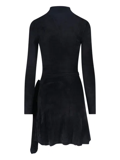 Diesel High-neck Cut-out Dress In Black
