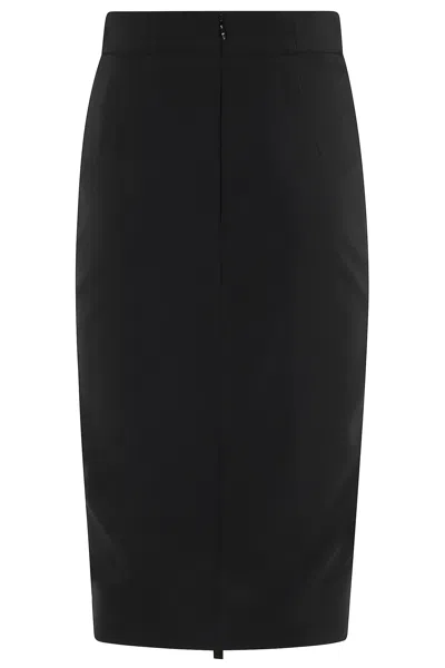 Elisabetta Franchi Pencil Skirt In Black