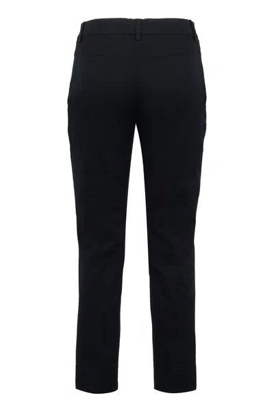 Aspesi Cotton Trousers With Belt Loops And Two Side Pockets In Black
