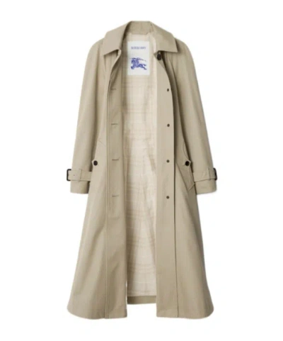 Burberry Long Gabardine Ellingham Fit-and-flare Car Coat In Neutral