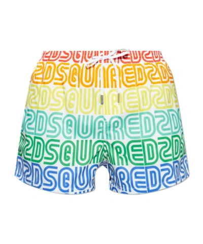 Dsquared2 Drawstring Swimming Trunks In Multi