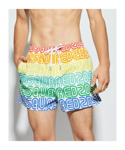Dsquared2 Drawstring Swimming Trunks In Multi