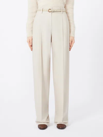 Max Mara Studio Entrata Trouser Beige In Neutral
