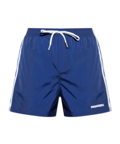 Dsquared2 Drawstring Swimming Trunks In Blue