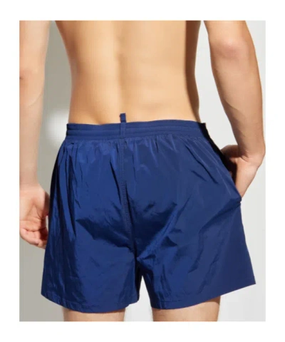 Dsquared2 Drawstring Swimming Trunks In Blue