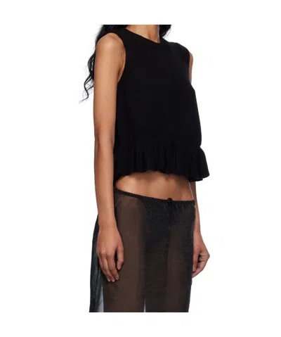 Cecilie Bahnsen Bill Vest Recycled Cashmere In Black