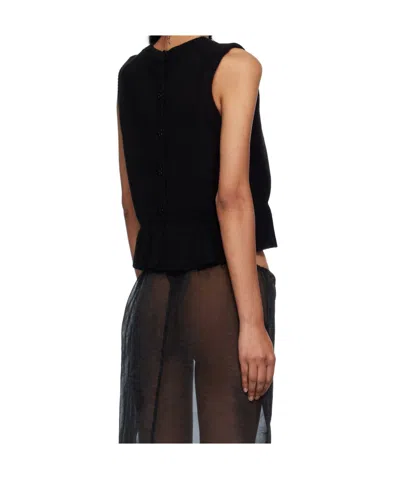 Cecilie Bahnsen Bill Vest Recycled Cashmere In Black