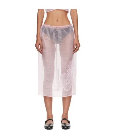 Cecilie Bahnsen Elastic Waist Skirt In Pink