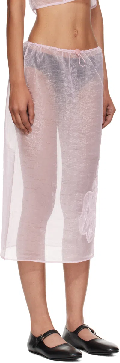 Cecilie Bahnsen Elastic Waist Skirt In Pink