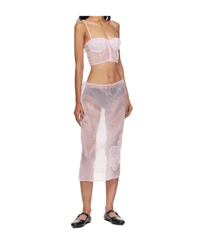 Cecilie Bahnsen Elastic Waist Skirt In Pink