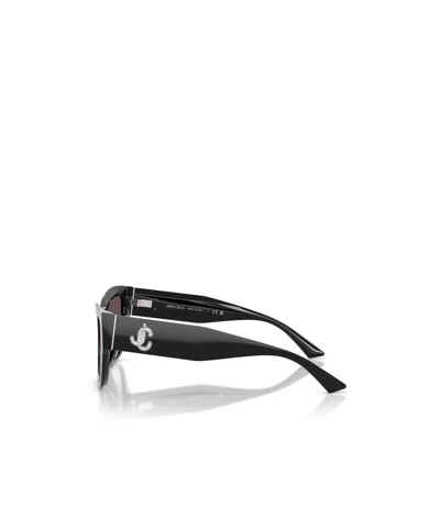 Jimmy Choo 54mm Gradient Polarized Pillow Sunglasses In Black