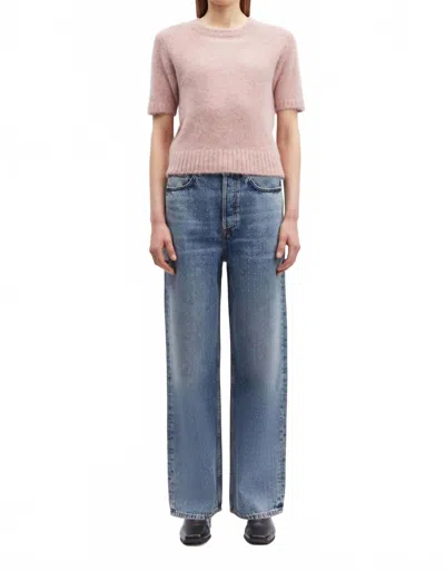 Samsoe Shelly Stud Jeans In Authentic Studs In Blue