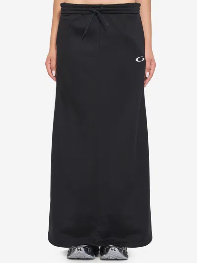 Balenciaga Cotton Blend Mini Skirt With Side Zip Pockets In Black