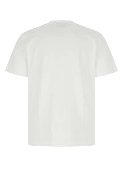 Golden Goose White T-shirt With Round Neck And One Star Logo Print On The Front In Cotton Man