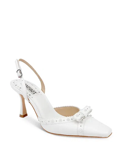 Badgley Mischka Collection Gizelle Slingback Pump In White