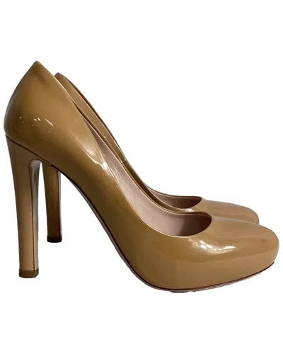 Miu Miu Women's Patent High Heel Pump (authentic Pre-loved) In Brown