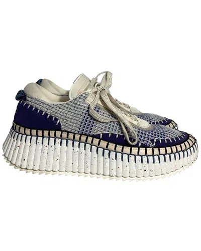 Chloé 'nama' Topstitch Low-top Mesh Sneakers In Multi
