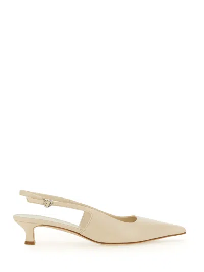 Aeyde Aeydē 35mm Catrina Nappa Leather Slingback In White