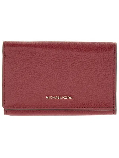 Michael Michael Kors Bordeaux Cow Leather Wallets In Burgundy