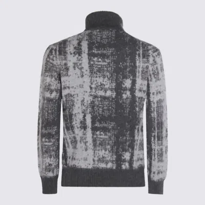 Piacenza Cashmere Roll-neck Abstract-motif Sweater In Black