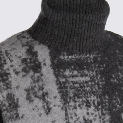 Piacenza Cashmere Roll-neck Abstract-motif Sweater In Black