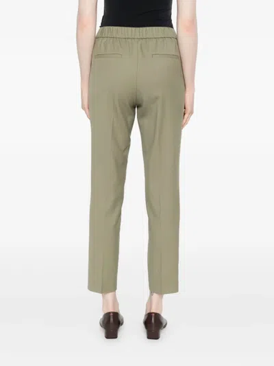 Peserico Elastic-waist Embellished Trousers In Green