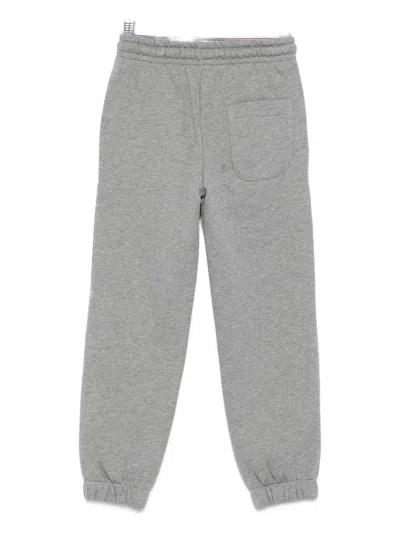 Msgm Grey Trousers For Kids With Logo In Gray