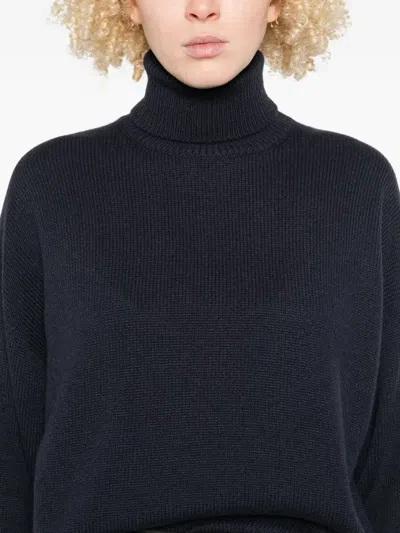 Brunello Cucinelli Turtleneck Wool Turtleneck In Black