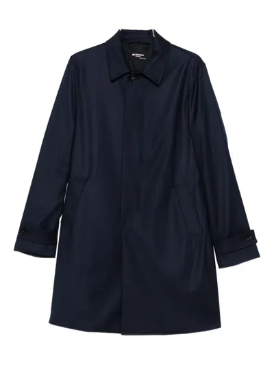 纽扣袖口羊毛外套