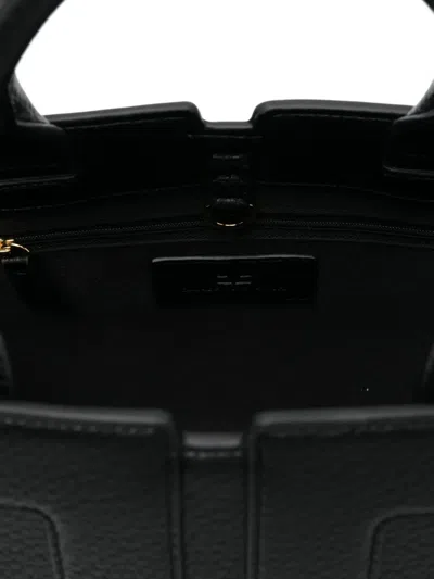 Elisabetta Franchi Medium Tote Bag With Logo In Black