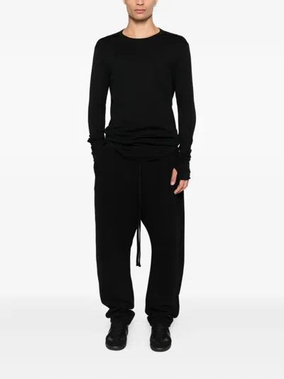 Thom Krom Long Sleeves Men T-shirt Worked In Black