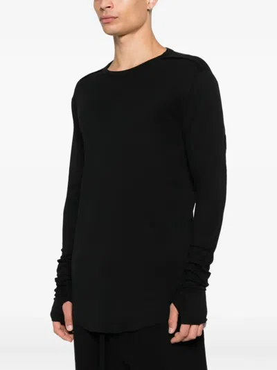 Thom Krom Long Sleeves Men T-shirt Worked In Black