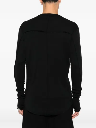 Thom Krom Long Sleeves Men T-shirt Worked In Black